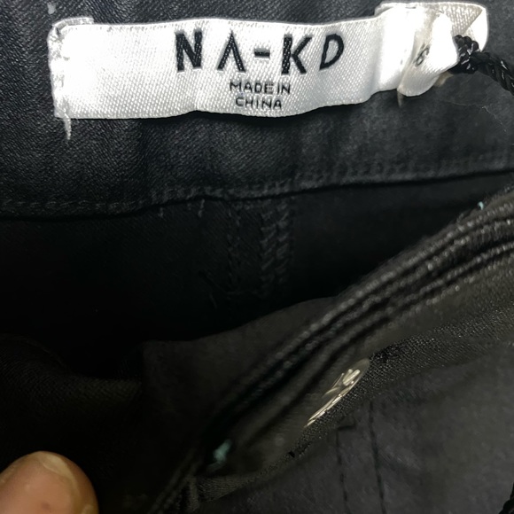 NWT: NA-KD Waxed High Waist Trousers - Picture 6 of 7
